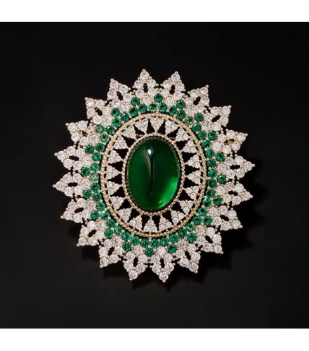 XSB243 - Opal Gemstone Saree Brooch